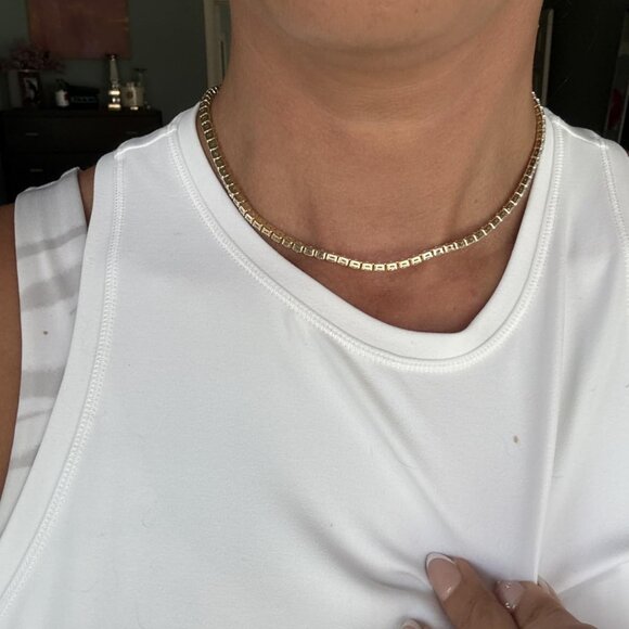 Neiman Marcus 14K Gold Plated  CZ Reverie Necklace - Picture 2 of 4